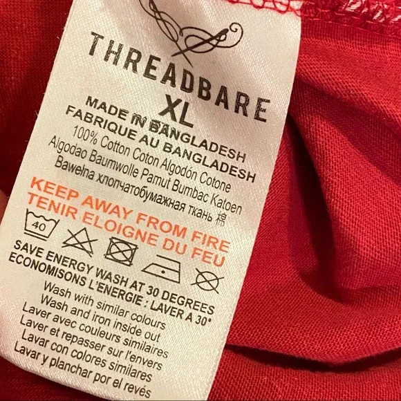 THREADBARE DENIM CORPS  | LEAF PATTERN T-SHIRT  SZ XL - Picture 7 of 8